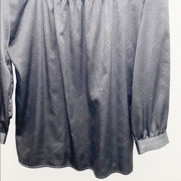 NY&Co Silver Square Neck Silky Patterned Blouse - Picture 3 of 10